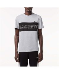 Lacoste - Regular Fit Colourblock Print T-Shirt - Lyst