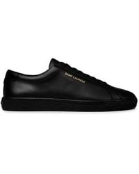 Saint Laurent - Andy Low-top Leather Sneakers - Lyst