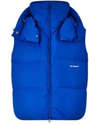 Off-White c/o Virgil Abloh - Off- Bounce Down Hooded Short Puffer Jacket - Lyst
