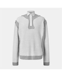 Maison Margiela - Crew-Neck Ribbed Crew Sweatshirt - Lyst