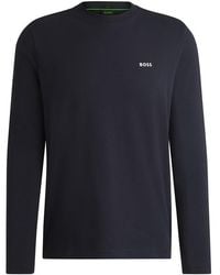 BOSS - Long Sleeve T-Shirt With Iconic Logo Detail - Lyst