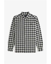 Fred Perry - Tartan Long Sleeve Oxford Shirt - Lyst