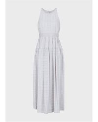Emporio Armani - Checked Midi Dress - Lyst