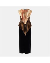 Gucci - Plisse Cape Slinky Dress - Lyst
