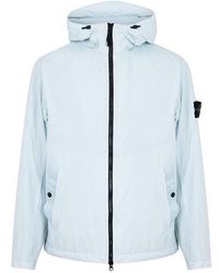 Stone Island - Crinkle Rep Hood Bomber Jacket - Lyst