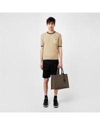 Prada - Embroidered Logo Knitted T-shirt - Lyst