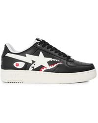 A Bathing Ape - Shark Sta Shark-Tooth Low-Top Trainers - Lyst