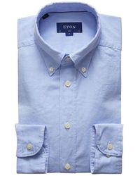 Eton of Sweden Slim Fit Oxford Shirt - Blue