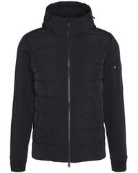 Barbour - Stanley Hooded Quilted Hybrid Jacket - Lyst