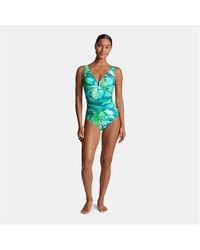 Ralph Lauren - Ring Detail Plunge Swimsuit - Lyst