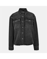Anine Bing - Paxton Structured Button Closure Denim Jacket - Lyst