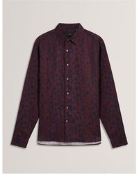 Ted Baker - Floral Long-Sleeve Patterned Shirt - Lyst