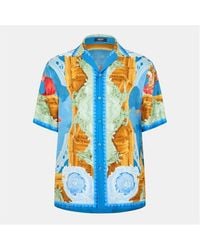 Versace - Silk Short-Sleeve Shirt - Lyst