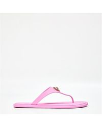Versace - Alia Rubber Flat Sandals - Lyst