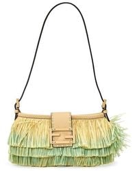 Fendi - Raffia Baby Shoulder Bag - Lyst