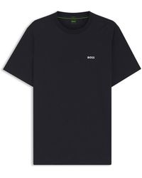 BOSS - T-Shirt With Logo Design Stretch Cotton - Lyst