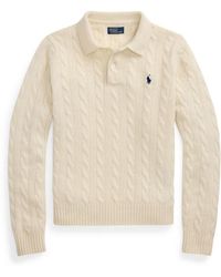 Polo Ralph Lauren - Cable Knitted Long Sleeve Crew Neck Jumper - Lyst