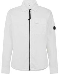 C.P. Company - Gabardine Lens Cotton Long Sleeve Overshirt - Lyst