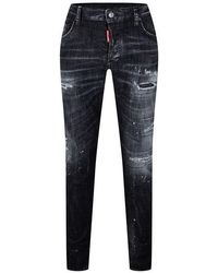 DSquared² - Distressed Paint Splatter Jeans - Lyst