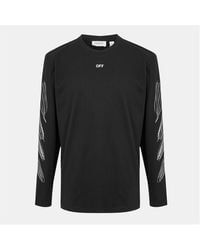 Off-White c/o Virgil Abloh - Diags Skate Long Sleeve T-Shirt - Lyst