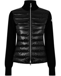 Moncler - Down Padded Funnel Neck Long Sleeve Hybrid Jacket - Lyst