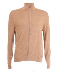 GANT - Extrafine Merino Wool Zip Cardigan - Lyst