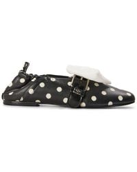 Ganni - Balloon Printed Plain Ballet Pumps - Lyst