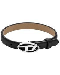 DIESEL - Leather Stackable Bracelet - Lyst