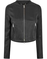 BOSS - Sajosa 10 Leather Jacket - Lyst