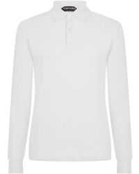 Tom Ford - Tf Piquet Long Sleeve Polo Shirt - Lyst