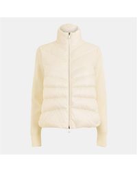 Moncler - Padded Wool Cardigan - Lyst
