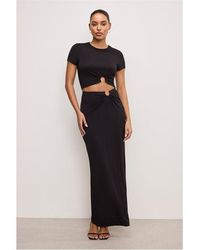 GOOD AMERICAN - Stretch High-Rise Maxi Jersey Skirt - Lyst
