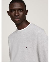 Tommy Hilfiger - Crew Neck Cotton Knit Top - Lyst