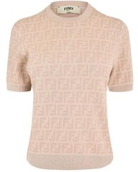 Fendi - Ff Pullover Knitted Top - Lyst