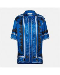 Off-White c/o Virgil Abloh - Bandana Short Sleeve Relaxed Fit Bowling Shirt - Lyst