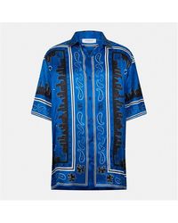 Off-White c/o Virgil Abloh - Bandana Short Sleeve Relaxed Fit Bowling Shirt - Lyst