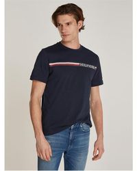 Tommy Hilfiger - Tommy Chest Strp Tee Sn43 - Lyst