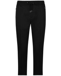 Dolce & Gabbana Drawstring Logo Chinos - Black