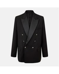 CASABLANCA - Double Breasted Evening Wool Long Sleeve Blazer - Lyst