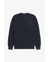Fred Perry - Pique Crew Neck Jumper - Lyst