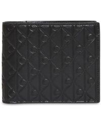 Calvin Klein - Embossed Emblem Leather Coin Pocket Billfold Wallet - Lyst