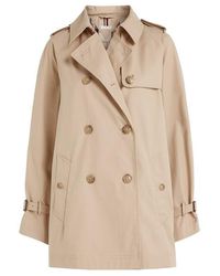 Tommy Hilfiger - Peached Cotton Short Trench - Lyst