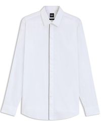 BOSS - H-Hank-Party Patterned Long Sleeve Tailored Fit Shirt - Lyst