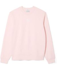 Lacoste - Printed Fleece Sweatshirt - Lyst