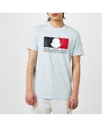 Moncler - Tricolour Logo Motif T-Shirt - Lyst