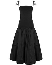 Amy Lynn - Amy Lynn Alexa Shoulder Tie Ultra Mini Peplum Dress - Lyst
