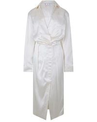 Off-White c/o Virgil Abloh - Chine Satin Twist Long Sleeve Dress Shirt - Lyst