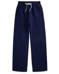 Polo Ralph Lauren - Wide Leg Open Hem Fleece Jogging Bottoms - Lyst
