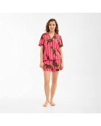 Chelsea Peers - Cotton Shorts And Short-Sleeve Shirt Pyjama Set - Lyst