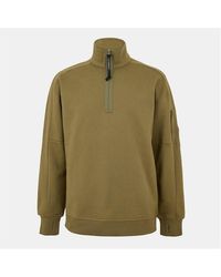 C.P. Company - Lens Arm Quarter Zip Sweatshirt - Lyst